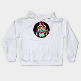 Blue Red Blend Circle of Ornament Kids Hoodie